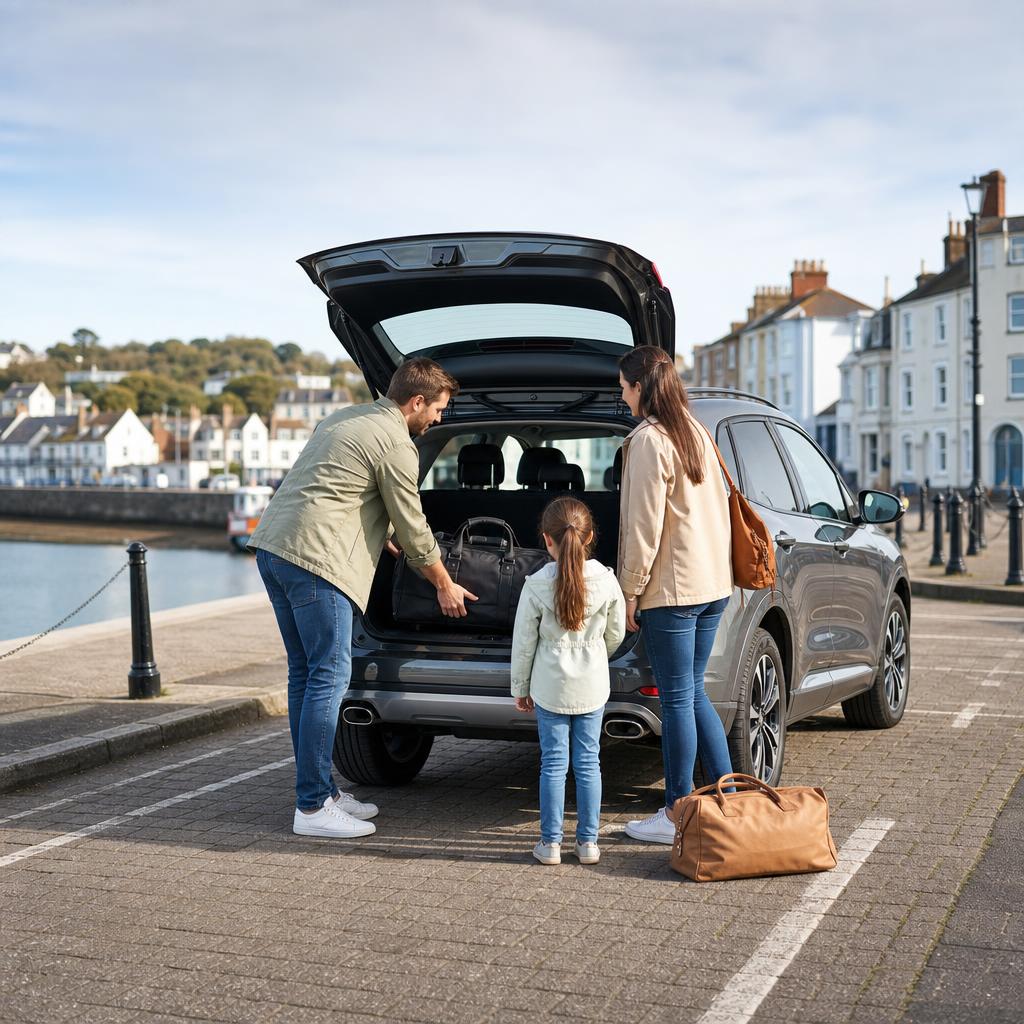 Rental vehicle near retail and business routes in Hedge End